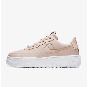 nike particle beige air force 1 pixel sneakers